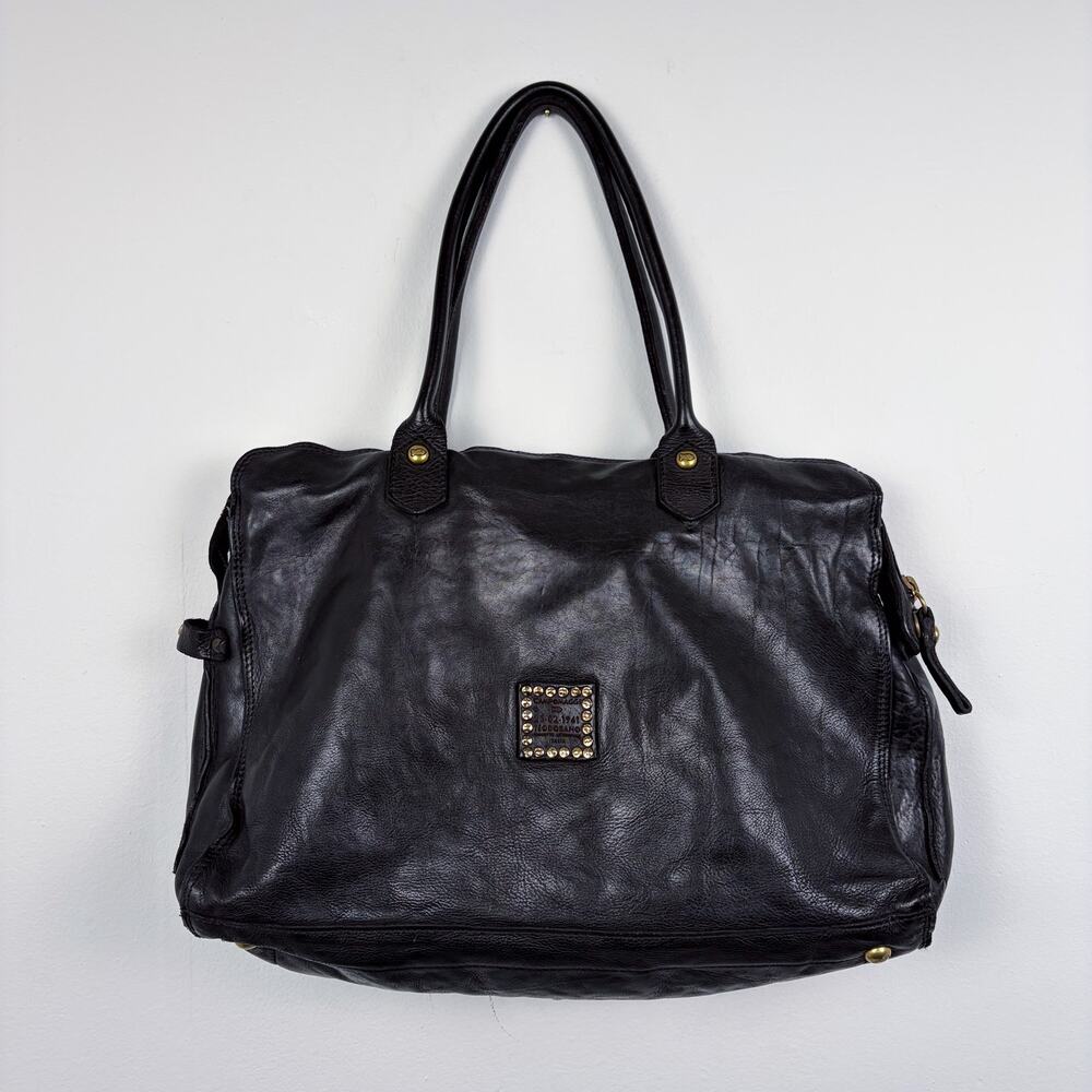 Campomaggi Minimal Shopping Bag in Black Leather